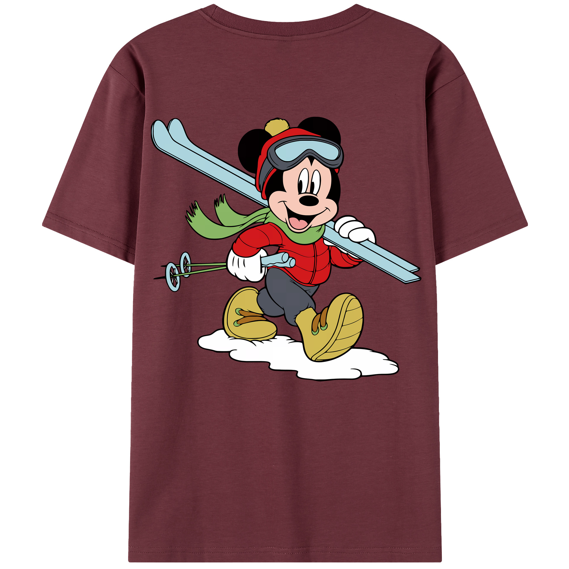 （画像用） ミッキーマウス Mickey Mouse 綿100％半袖Tシャツ（背面プリント）